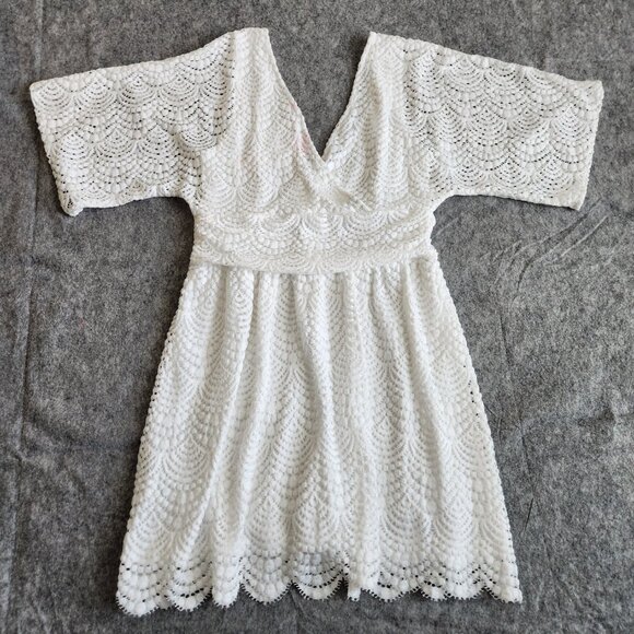 Lilly Pulitzer Parigi Skort Romper Resort White Scalloped Lace Mini Dress M NWT - Picture 2 of 12